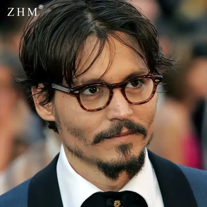 Nouveauté Johnny Depp Style lunettes hommes rétro rond nuances
