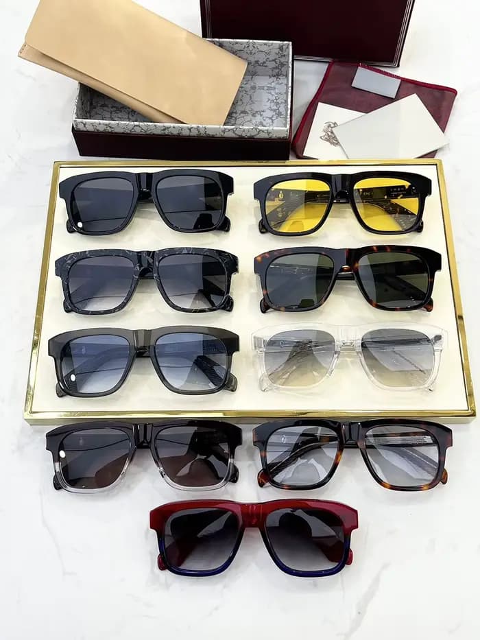 Lunettes de soleil YVES faites à la main de haute qualité 2025 – Nouveau cadre carré rétro UV400 – Luxe discret – Mode unisexe