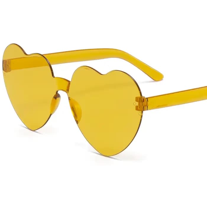 Lunettes de soleil coeur pêche pièce épaisse