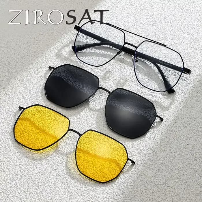ZIROSAT 8602 lunettes de soleil polarisées hommes femmes pince magnétique
