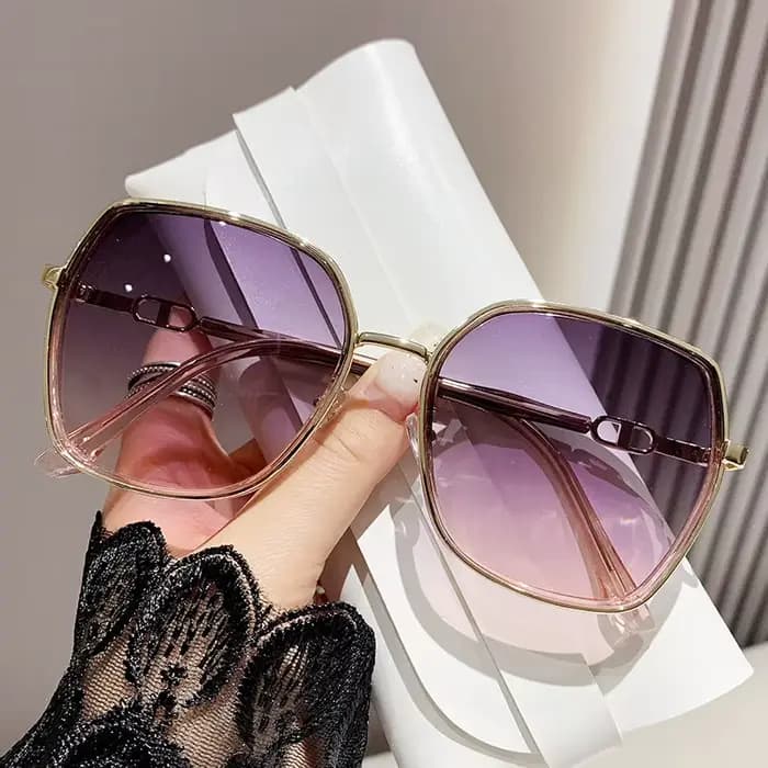 Lunettes de soleil à bord brillant pour femmes