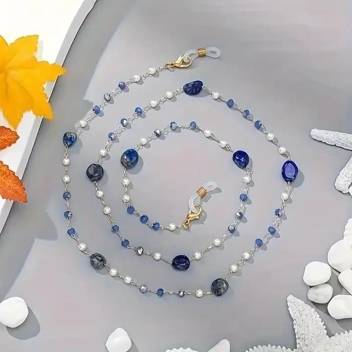 Chaîne de lunettes d'été faite à la main - Design en cristal de perles de luxe léger