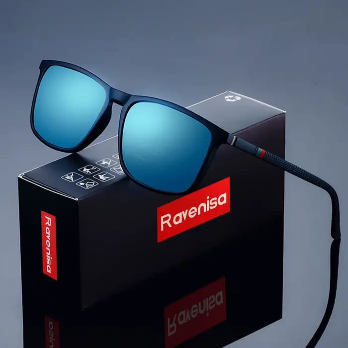 Lunettes de soleil polarisées carrées pour hommes