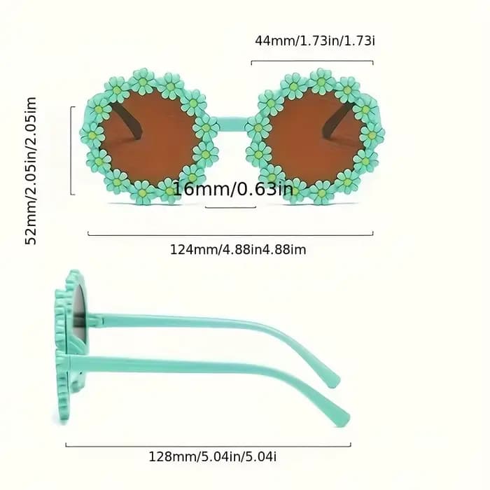 6 pièces de lunettes unisexes mignonnes en forme de cœur rond