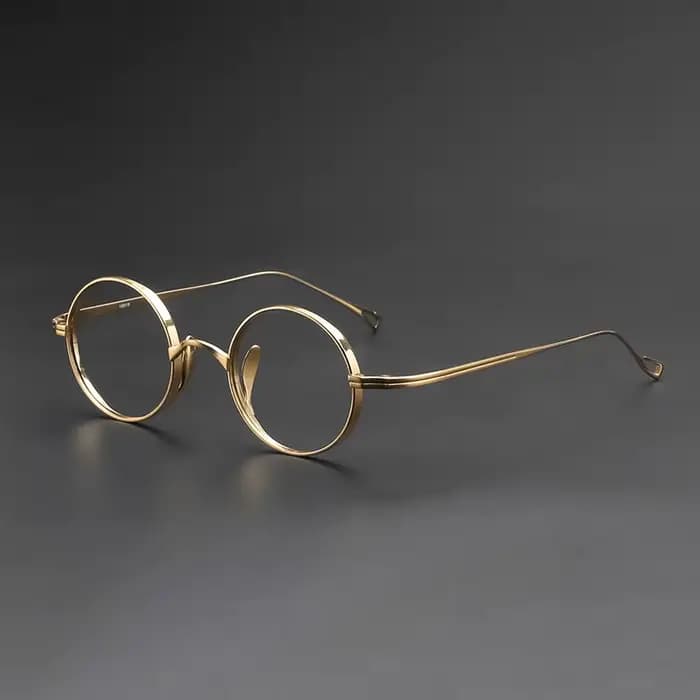 Japon hommes classique rétro rond titane cadre lunettes femmes à la main optique myopie lentille