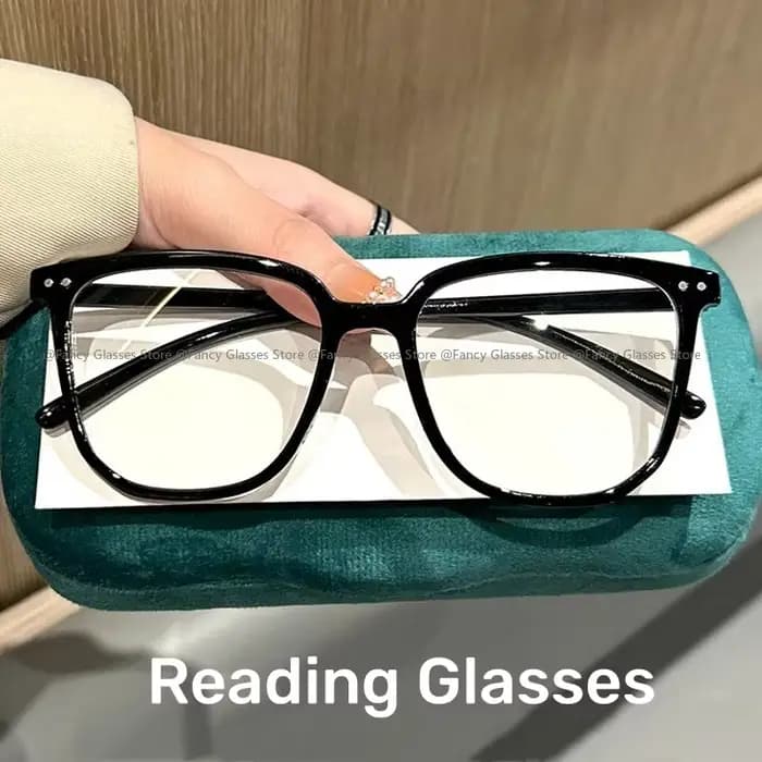 Femmes élégantes surdimensionnées lunettes de lecture unisexe grand cadre HD lentille