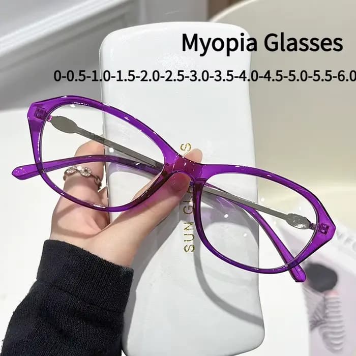 Lunettes de myopie de forme ovale