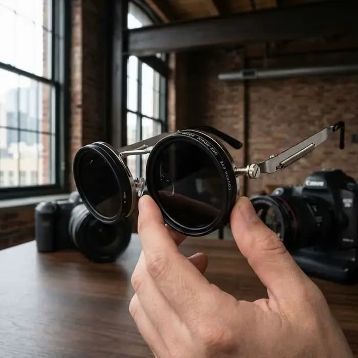 Lunettes de soleil de pêche à monture ronde avec filtre ND métallique