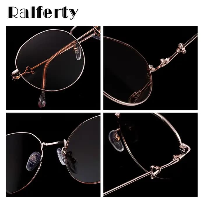 Ralferty-Lunettes de soleil rondes vintage pour femmes