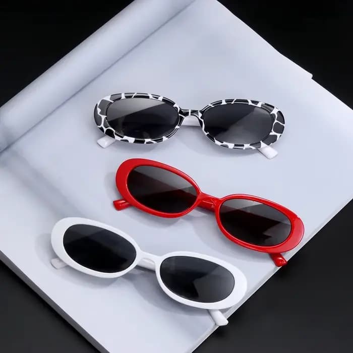 Lunettes de soleil ovales rétro roses pour femmes