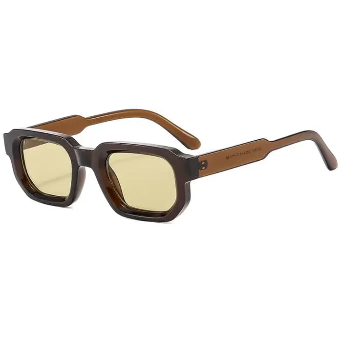 Ins populaire mode carré Rivets hommes lunettes de soleil Vintage Punk dégradé femmes tendance vert