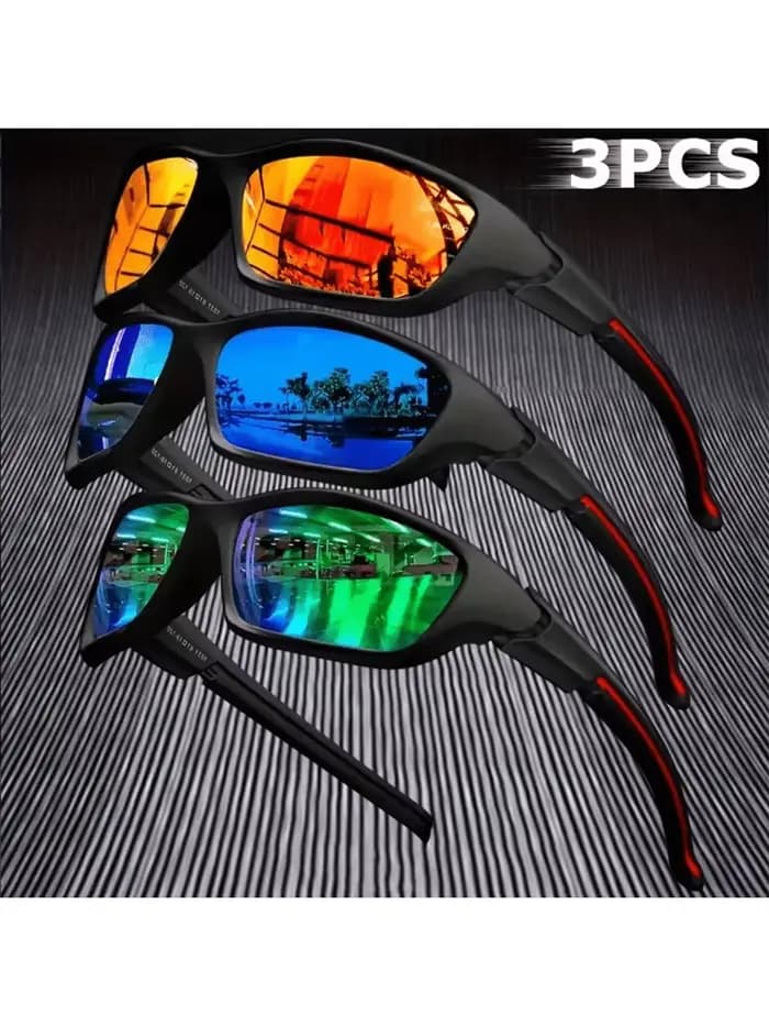 3 paires de lunettes de soleil pour hommes