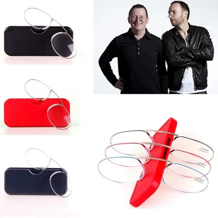 Mini Lunettes de lecture mains libres sans monture à fixation nasale +1.0 - +3.5 pour presbytes Hommes Femmes