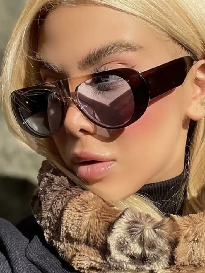 Lunettes de soleil rétro grandes pour femmes