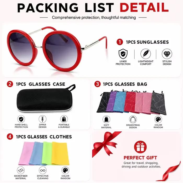 Lunettes de soleil rouges pour femmes et hommes
