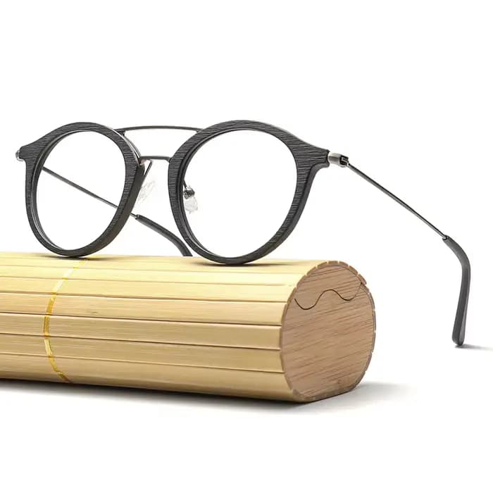 Lunettes optiques à Grain de bois pour hommes et femmes