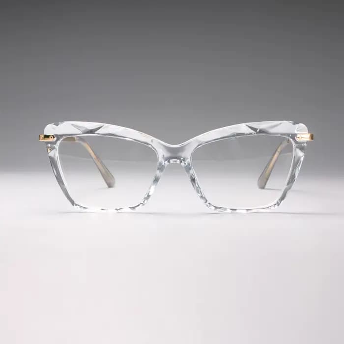 H45591 femmes mode diamant style cadre carré lunettes montures optique ordinateur