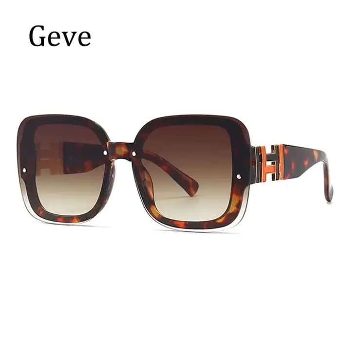 Lunettes de soleil carrées Orange pour femmes
