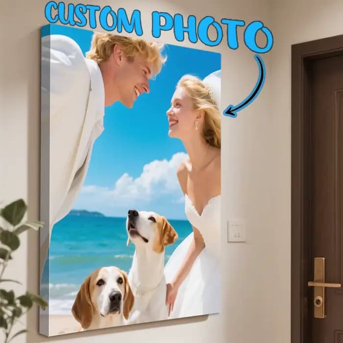 Photo personnalisée en toile de grande taille, cadeau personnalisé pour la décoration de la pièce, articles de décoration pour la maison personnalisés, décoration murale, cadeau personnalisé, 1 pièce