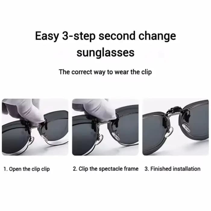 Clip rabattable sur lunettes de soleil polarisées Anti-éblouissement hommes conduite femmes pêche UV400 Vision nocturne