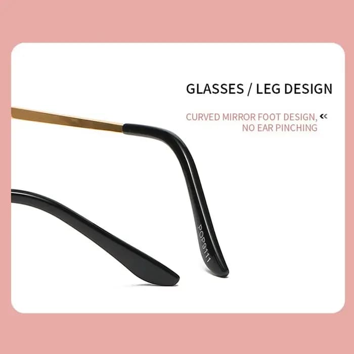 Lunettes de soleil sans monture en forme de coquille