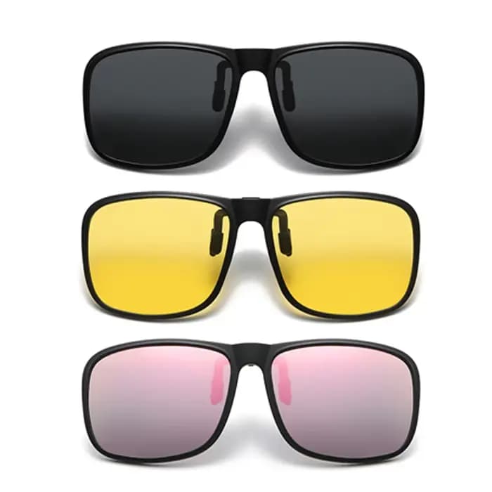 Lunettes de soleil polarisées à Clip rabattable pour hommes et femmes