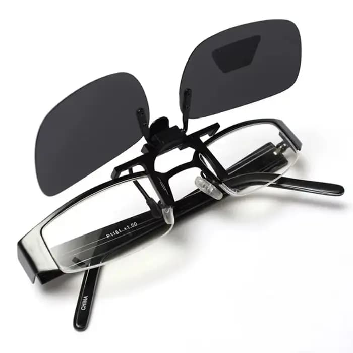 1pc photochromique polarisé pince sur lunettes de soleil hommes caméléon