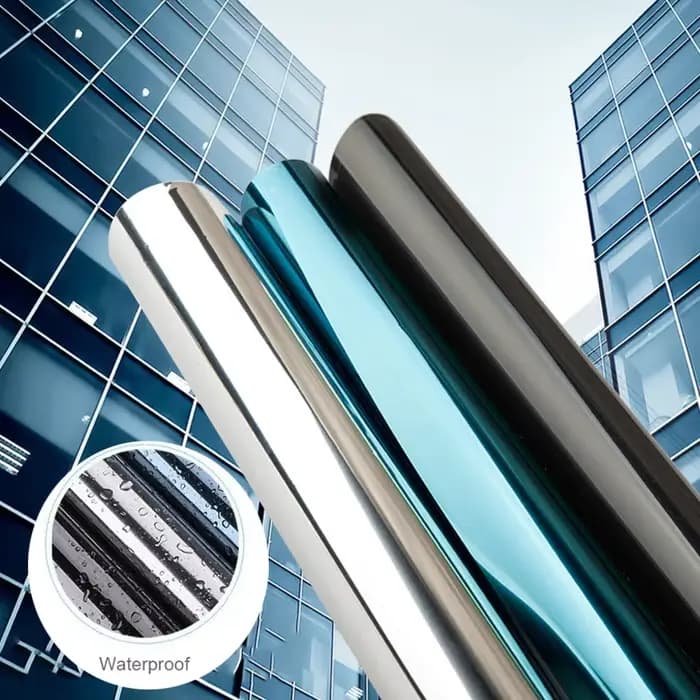 Film de Protection Solaire Argenté pour Fenêtre, Moulage Miroir à Sens Unique, Teinte Solaire, Pratique, Anti-UV, Auto-Adhésif, Verre, Document de Construction, 10m