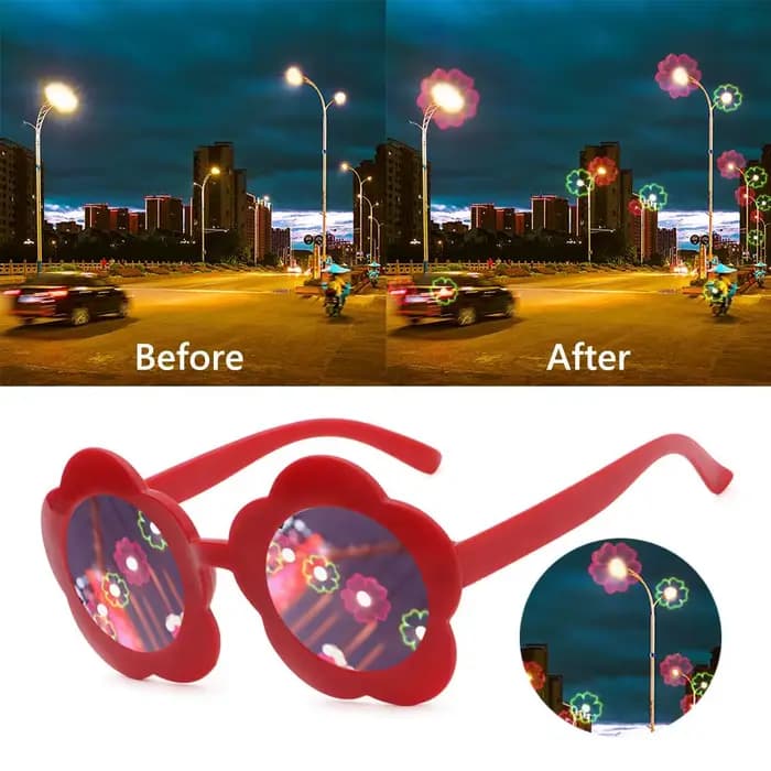 Lunettes à effets en forme de cœur d'amour pour femmes