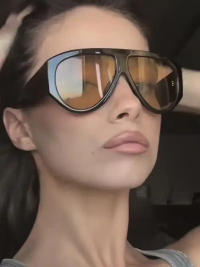 Vintage mode surdimensionné lunettes de soleil femmes marque concepteur grand cadre