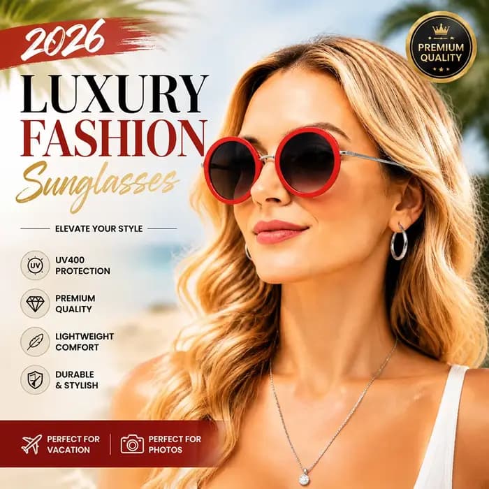 Lunettes de soleil rouges pour femmes et hommes