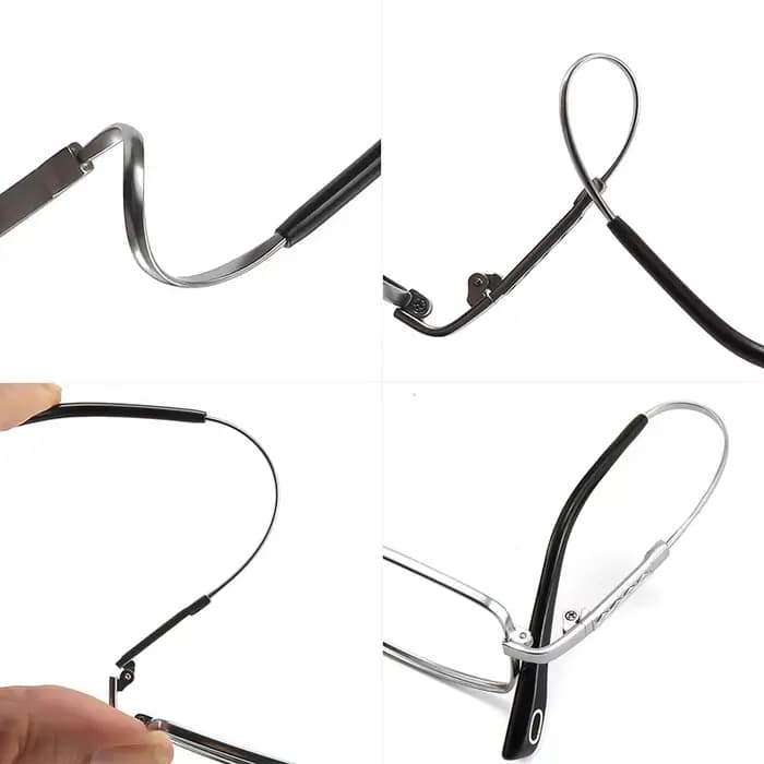Grandes lunettes carrées pour visage large adultes hommes femmes métal titane plein cadre minimaliste