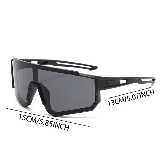 1 paire de lunettes de soleil de cyclisme tendance à grande monture