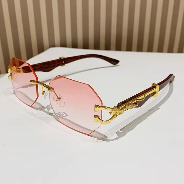 Lunettes de soleil hexagonales sans bords pour hommes et femmes