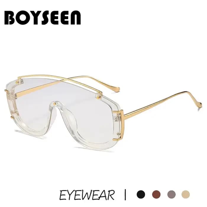 Lunettes de soleil intégrées à grand cadre pour hommes et femmes