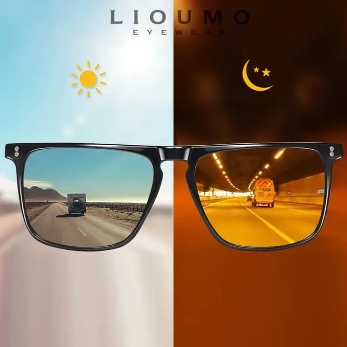 Marque Rivet carré photochromique lunettes de soleil hommes polarisées femmes conduite
