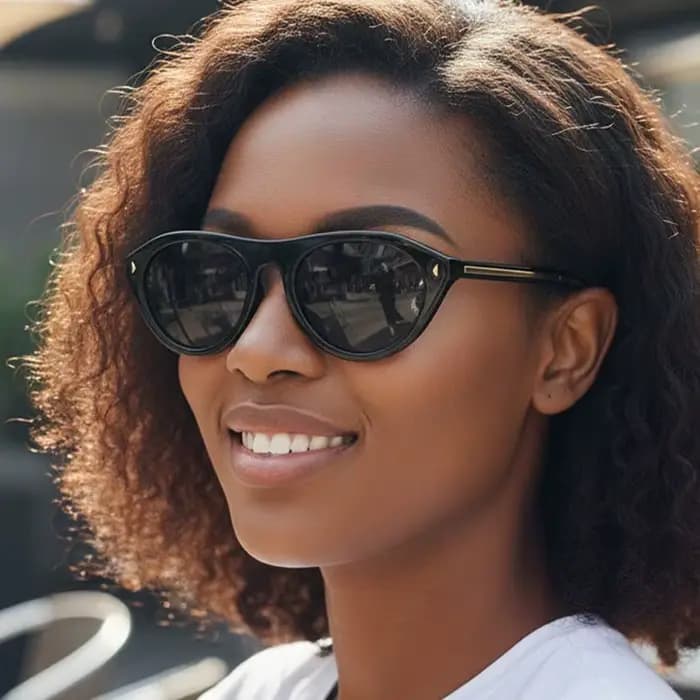 Lunettes de soleil rétro œil de chat écaille de tortue pour femme