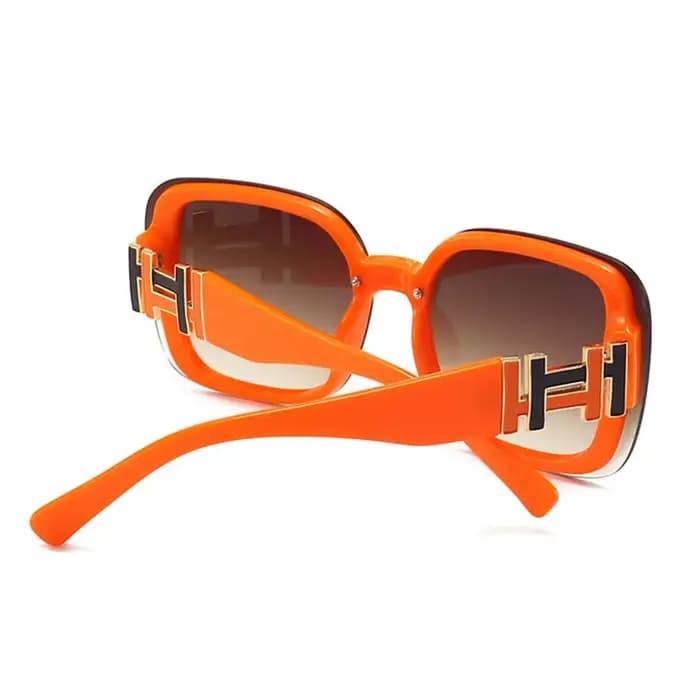 Lunettes de soleil carrées Orange pour femmes