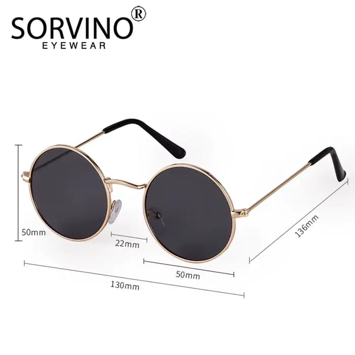 SORVINO Steampunk lunettes de soleil rondes marque de luxe concepteur hommes femmes lentilles rouges rétro Vintage