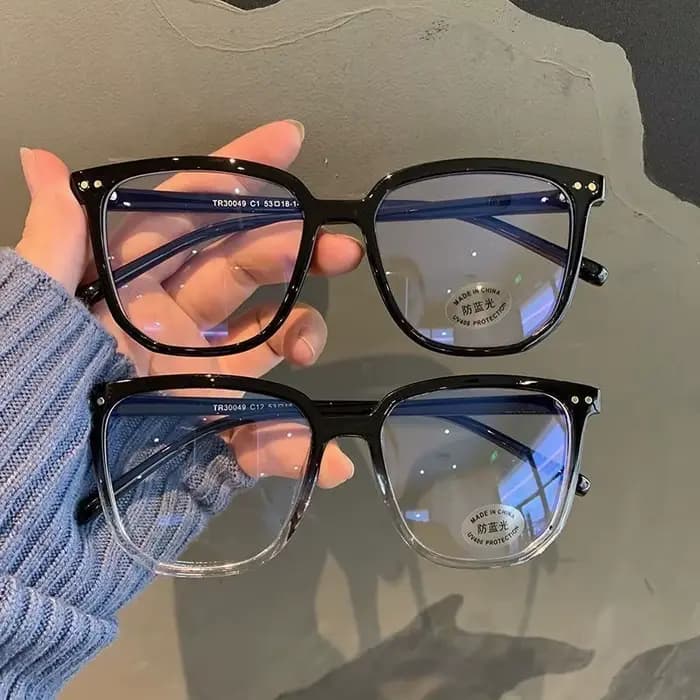 Nouvelles lunettes coréennes vintage noires à monture carrée large pour femmes et hommes