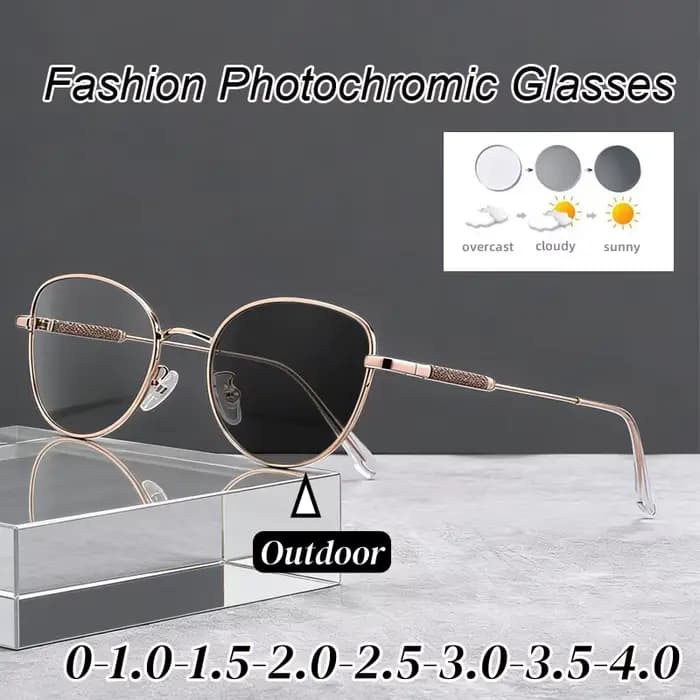 Lunettes de vue photochromiques œil de chat élégantes pour femmes