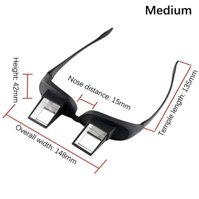 Lunettes de vision prisme pour regarder la télévision en position allongée ou assise