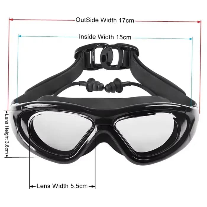 Lunettes de natation myopie avec spray anti-buée