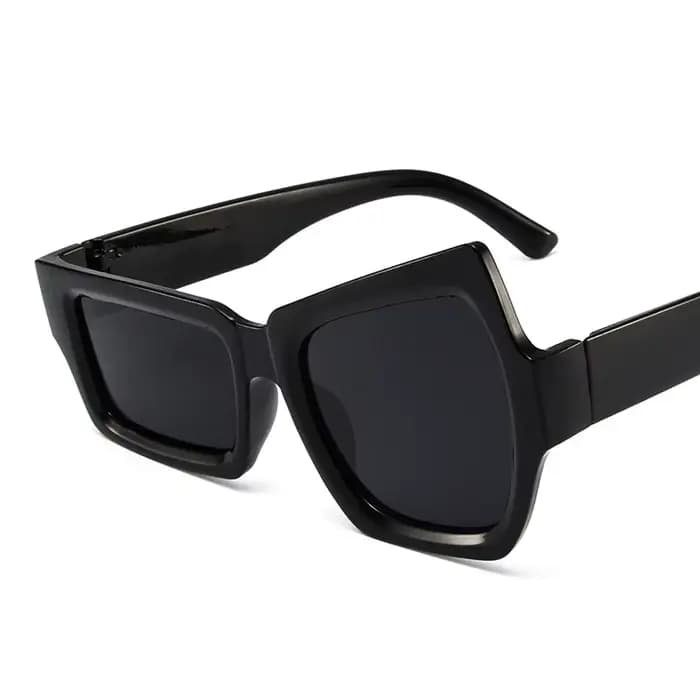Lunettes de soleil carrées irrégulières drôles pour hommes