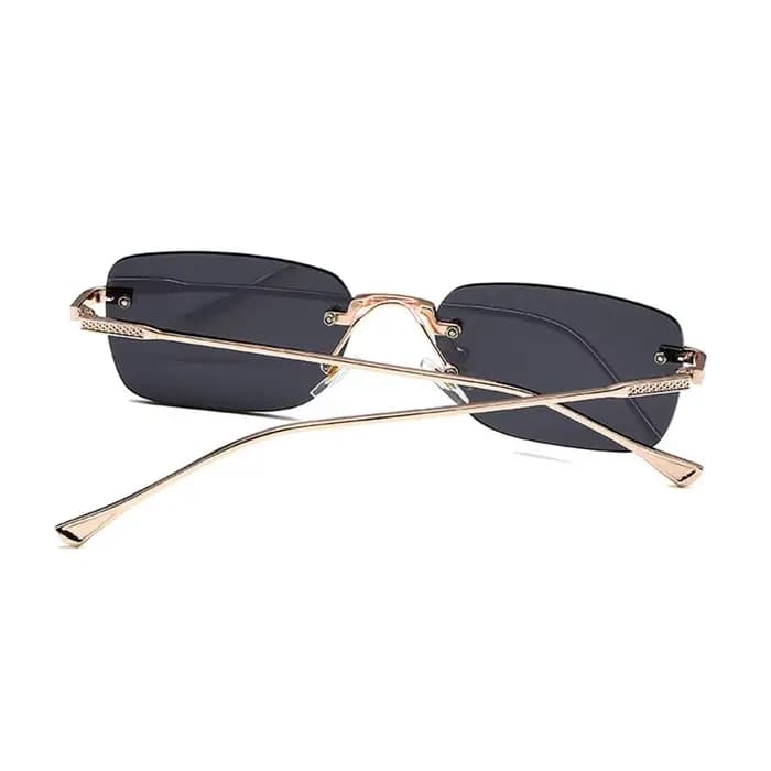 Lunettes de soleil carrées sans monture pour femmes