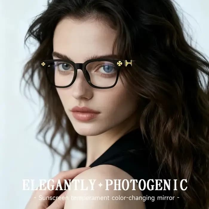 Nouvelles lunettes anti-lumière bleue surdimensionnées pour femmes 2026 avec décorations en strass