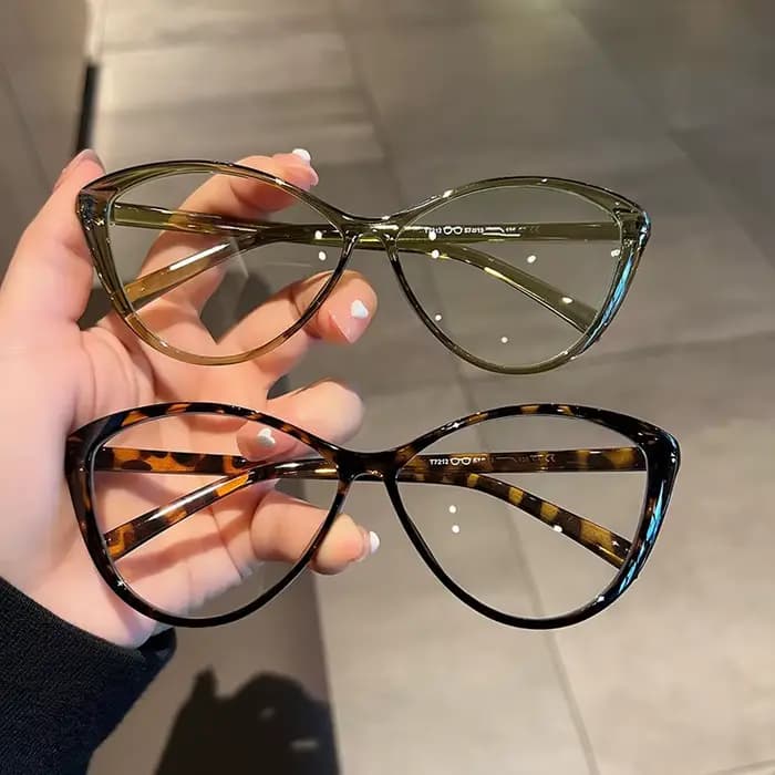 Lunettes anti-rayonnement œil de chat pour femmes/hommes, lentille remplaçable