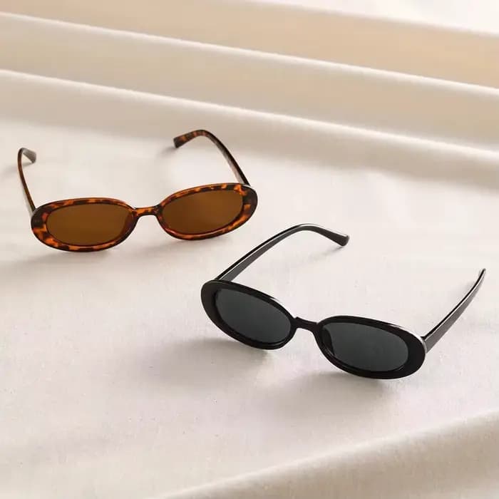 Lunettes de soleil ovales vintage pour femmes