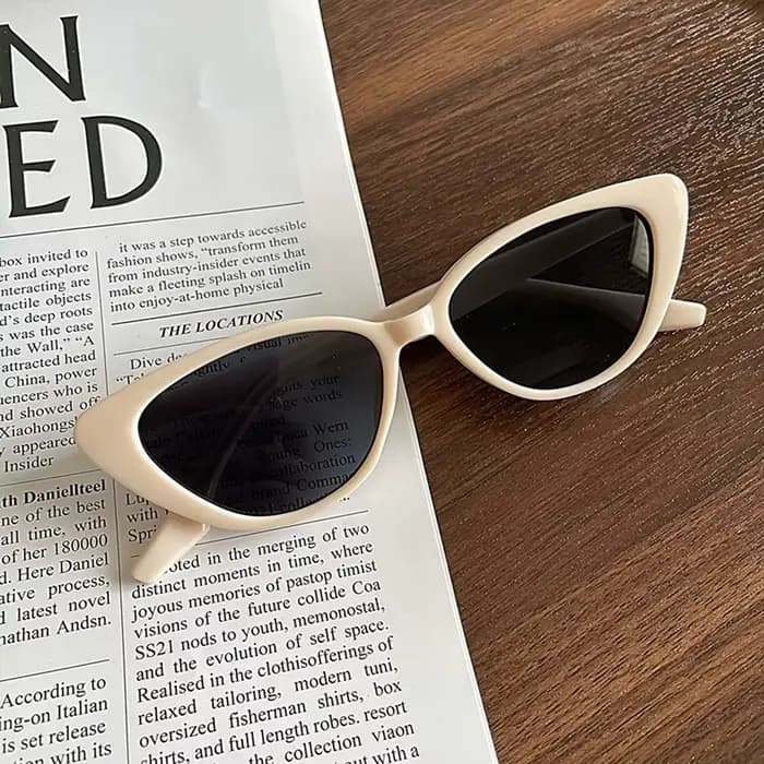 Lunettes de soleil rétro en forme d'œil de chat pour femmes