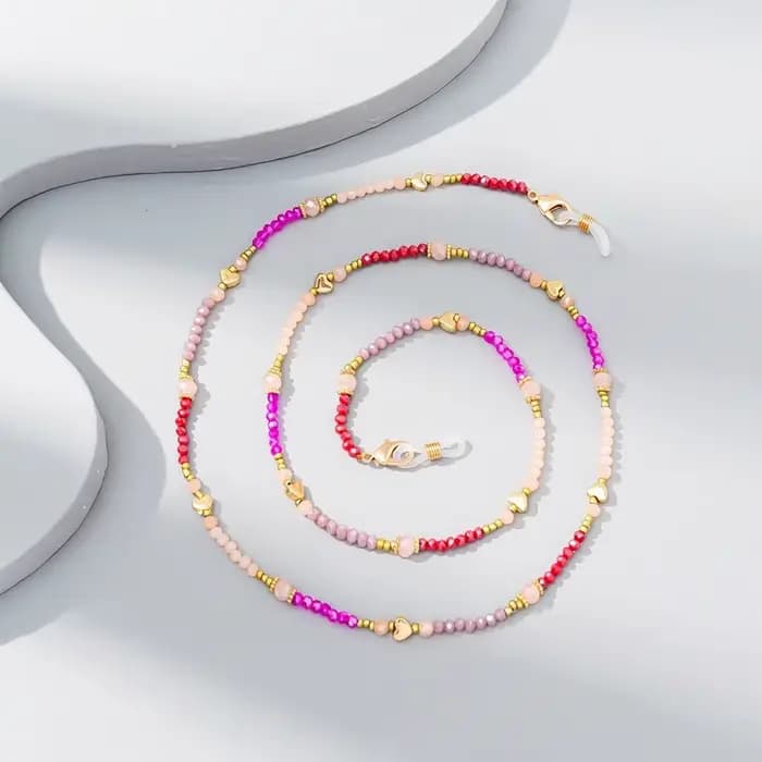 Chaîne de lunettes perlée en cristal